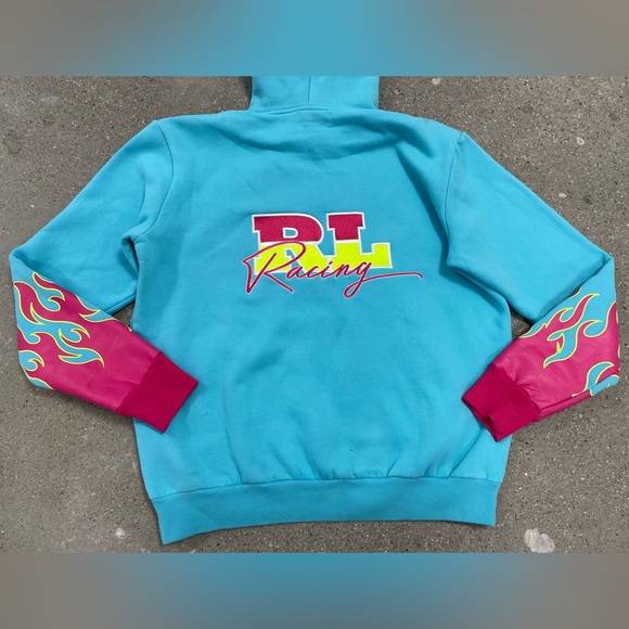 ROLLING LOUD MOTO RACING FLAMES FRENCH TERRY HOODIE size Medium - Picture 7 of 8